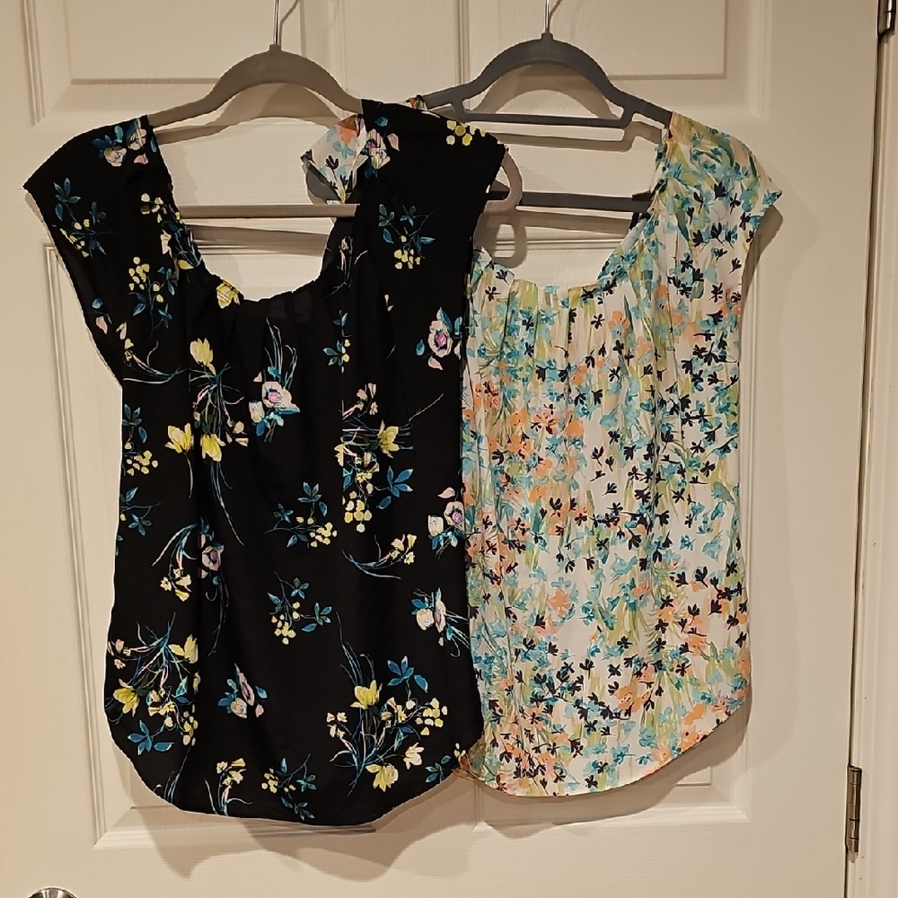LC Lauren Conrad Bundle OF 2 pleat Tops